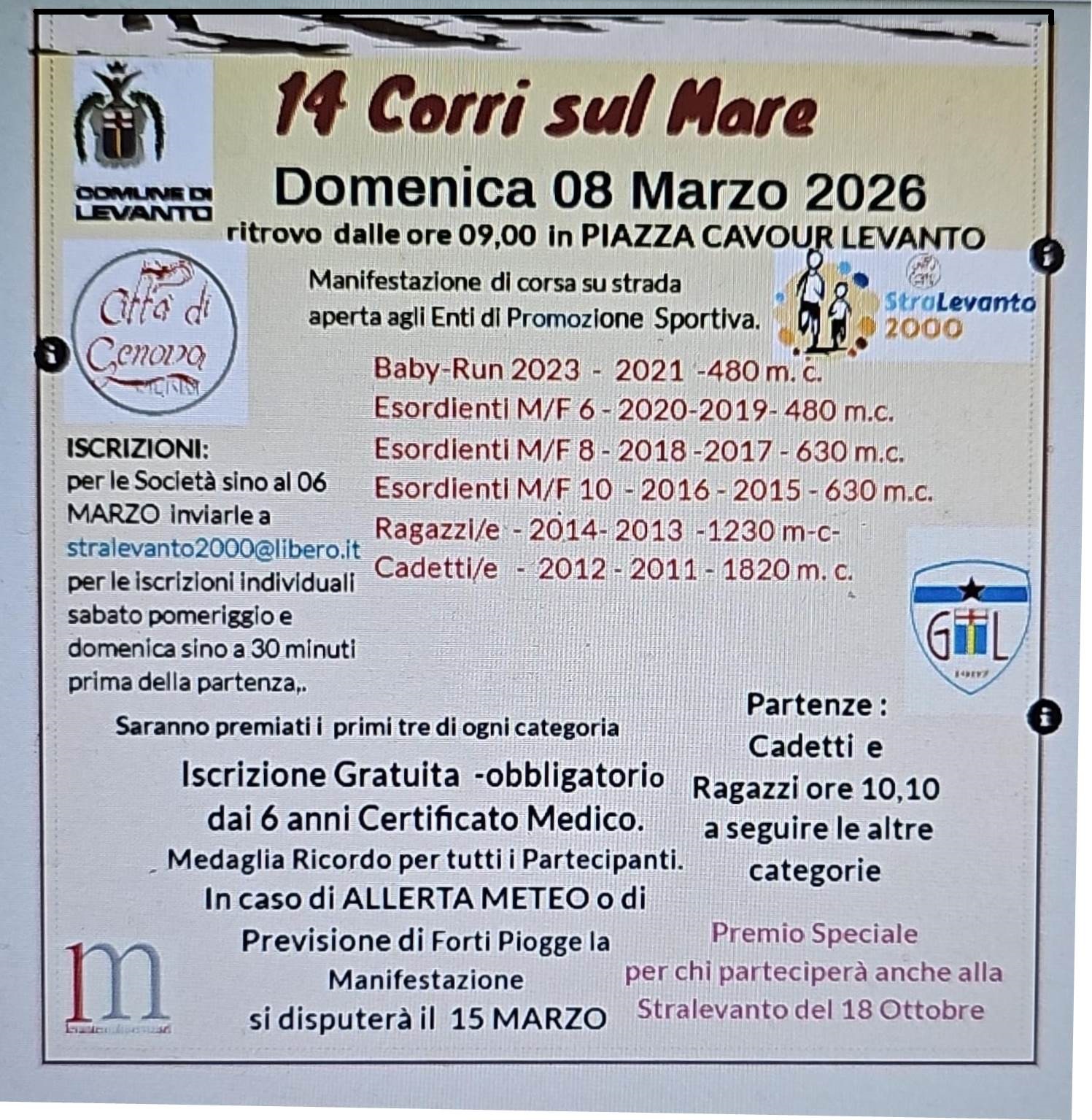 14 Corri sul mare